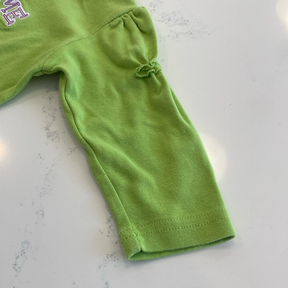 Green long sleeve onesie with cute embroidery 6-9 months - Picture 3 of 6